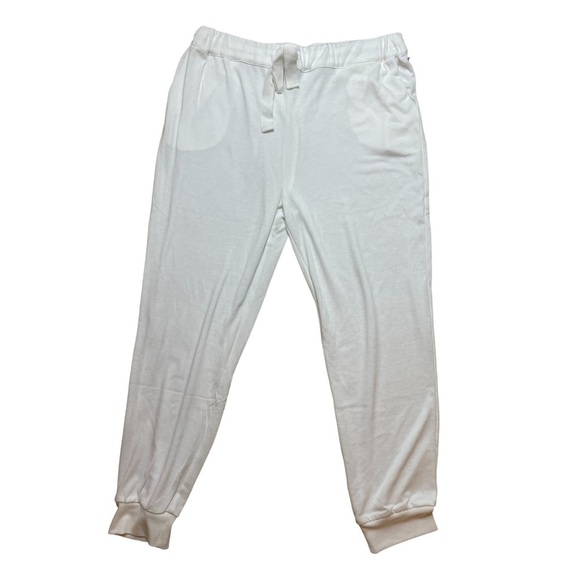 NWT 1. STATE REVOLVE White Drawstring Knit Jogger Pants - Size Large - Picture 3 of 11